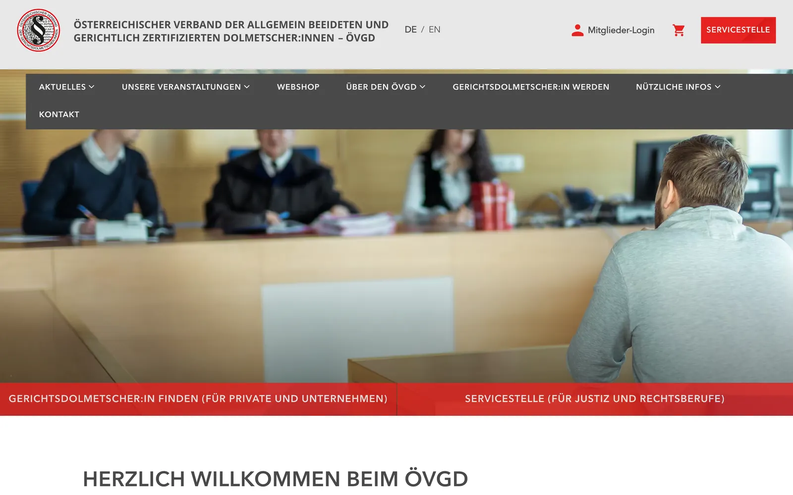 Startseite des ÖVGD